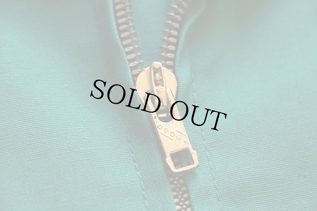 画像5: デッドストック★60s 4H クローバー フロッキープリント コットンジャケット 緑 L (5)