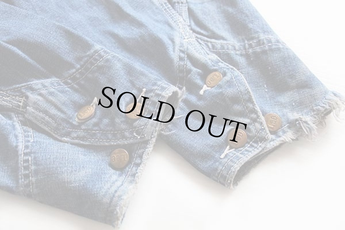 画像9: 70s USA製 Leeリー 91-J デニム カバーオール (9)