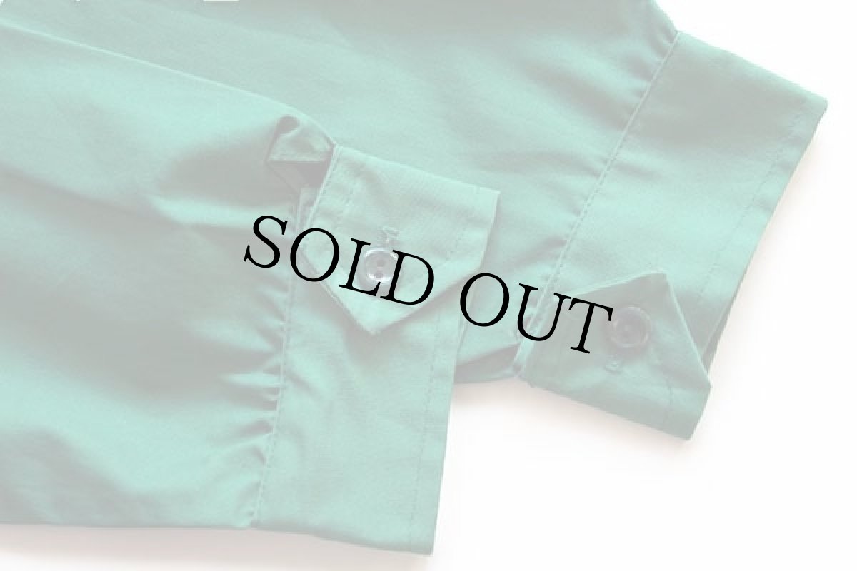 画像8: デッドストック★60s 4H クローバー フロッキープリント コットンジャケット 緑 L (8)