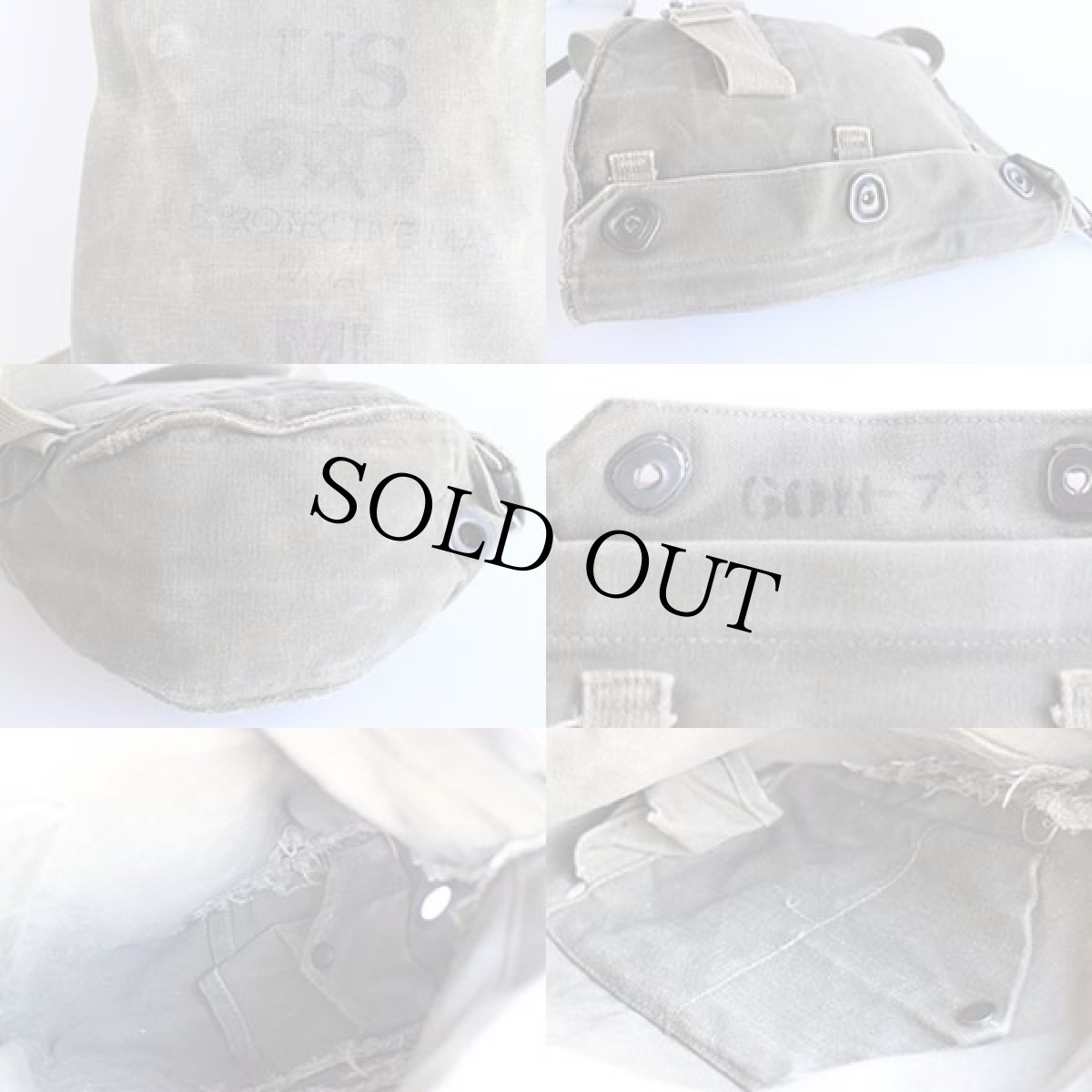 画像3: 60s 米軍 U.S.ARMY M9A1 ガスマスクバッグ オリーブグリーン (3)