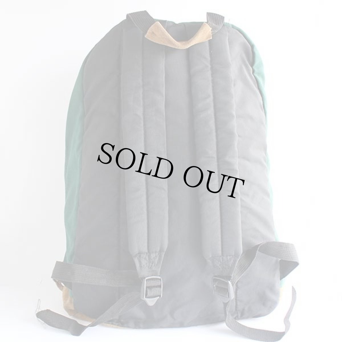 画像2: 90s USA製 JANSPORTジャンスポーツ ボトムレザー リュックサック 緑★B (2)