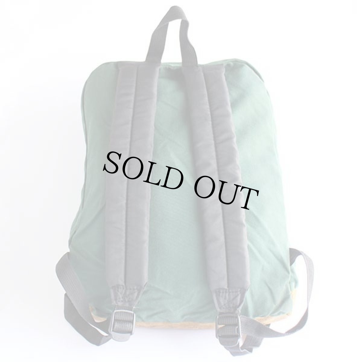 画像2: 90s USA製 JANSPORTジャンスポーツ ボトムレザー リュックサック 緑★A (2)