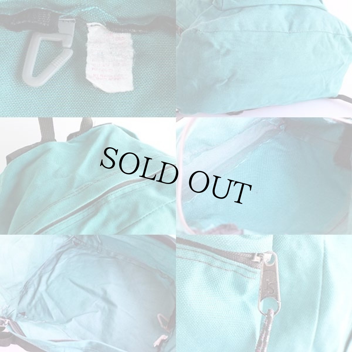 画像3: 90s USA製 JANSPORTジャンスポーツ ナイロン デイパック エメラルドグリーン★リュックサック (3)