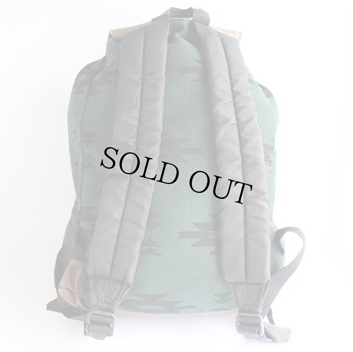 画像2: 90s USA製 JANSPORTジャンスポーツ ネイティブ柄 ボトムレザー リュックサック (2)