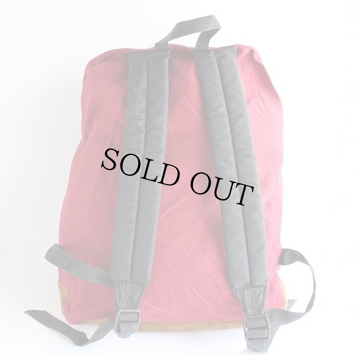 画像2: 90s USA製 JANSPORTジャンスポーツ チロリアンテープ ボトムレザー リュックサック バーガンディ (2)