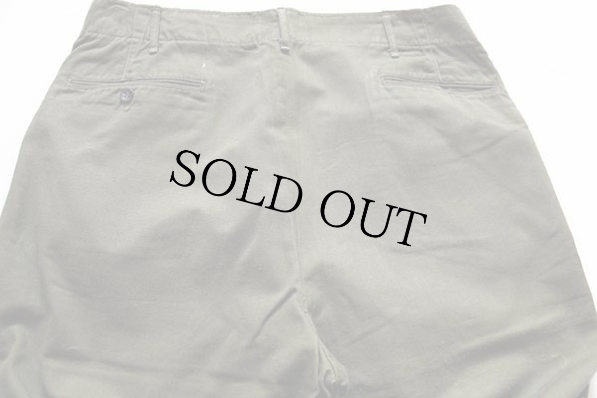 画像3: 50s BSA ボーイスカウト コットンツイル パンツ オリーブ w33 (3)