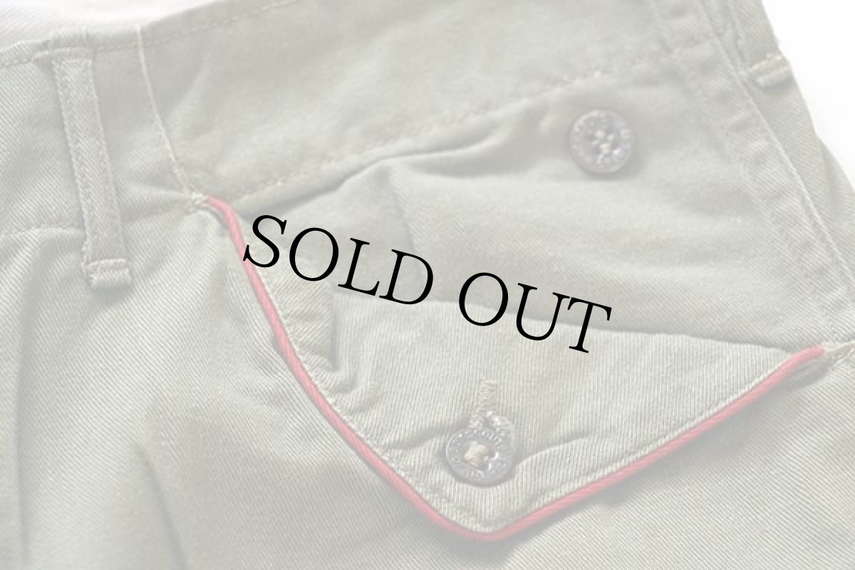 画像5: 50s BSA ボーイスカウト コットンツイル パンツ オリーブ w33 (5)