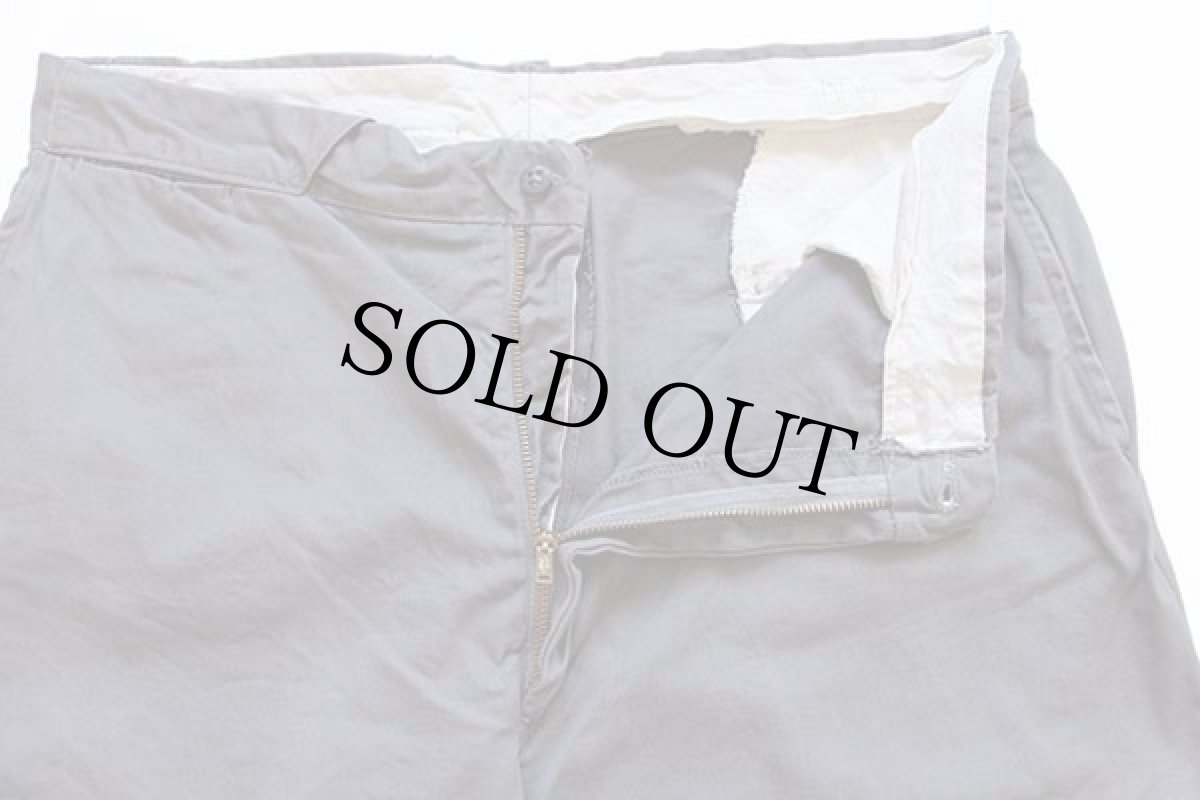 画像3: 60s USA製 BIG YANKビッグヤンク コットンツイル ワークパンツ グレー w37 (3)