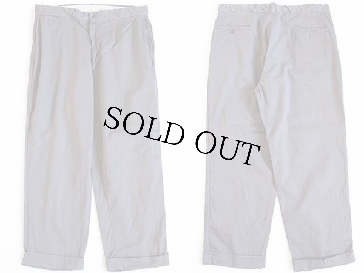 画像2: 60s USA製 BIG YANKビッグヤンク コットンツイル ワークパンツ グレー w37 (2)