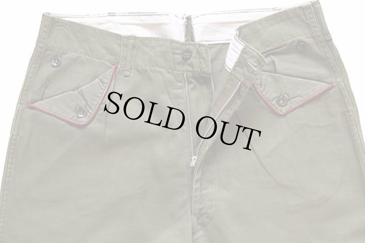 画像2: 50s BSA ボーイスカウト コットンツイル パンツ オリーブ w33 (2)