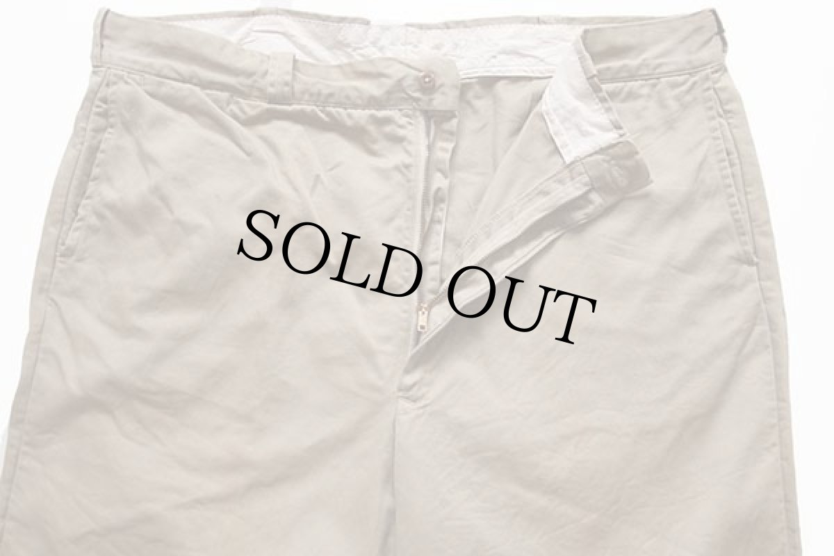 画像2: 60s USA製 UNKNOWN コットンツイル ワークパンツ カーキ w41 (2)