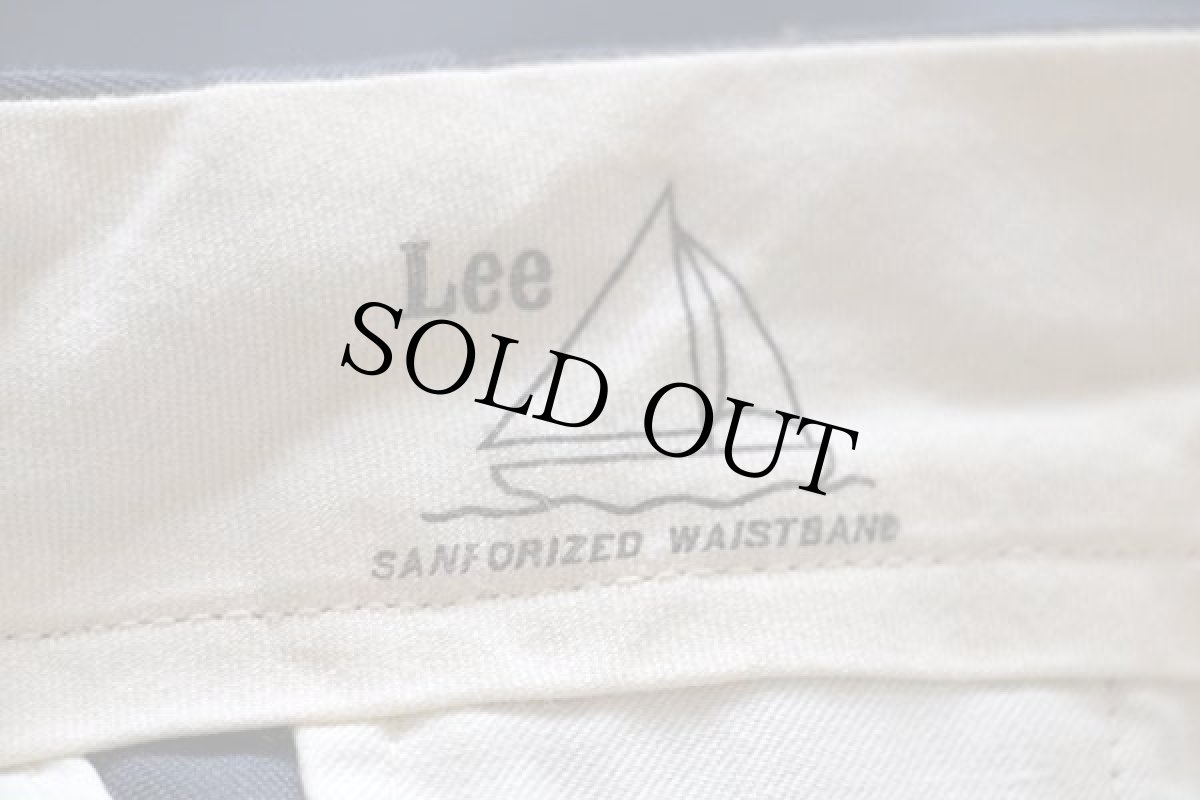 画像6: デッドストック★60s USA製 Leeリー レーヨン混 ワークパンツ ブルーグレー w29 (6)