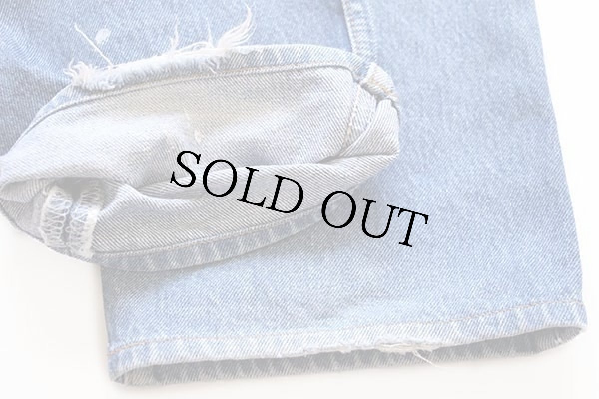 画像8: 00s Levi'sリーバイス 501 パッチ&ペンキ加工 デニムパンツ w32 (8)