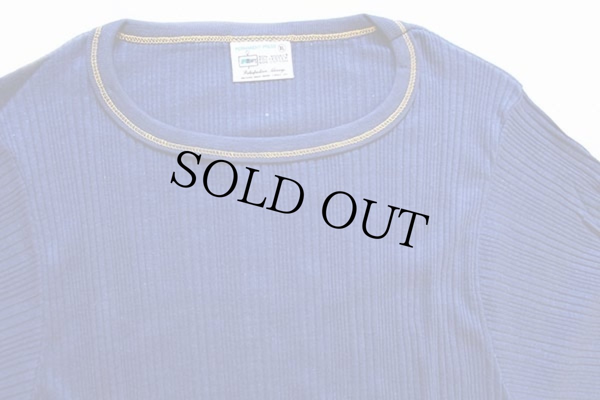 画像4: デッドストック★70s USA製 Kmart ランダム リブニット アンダーシャツ 紺 XL (4)