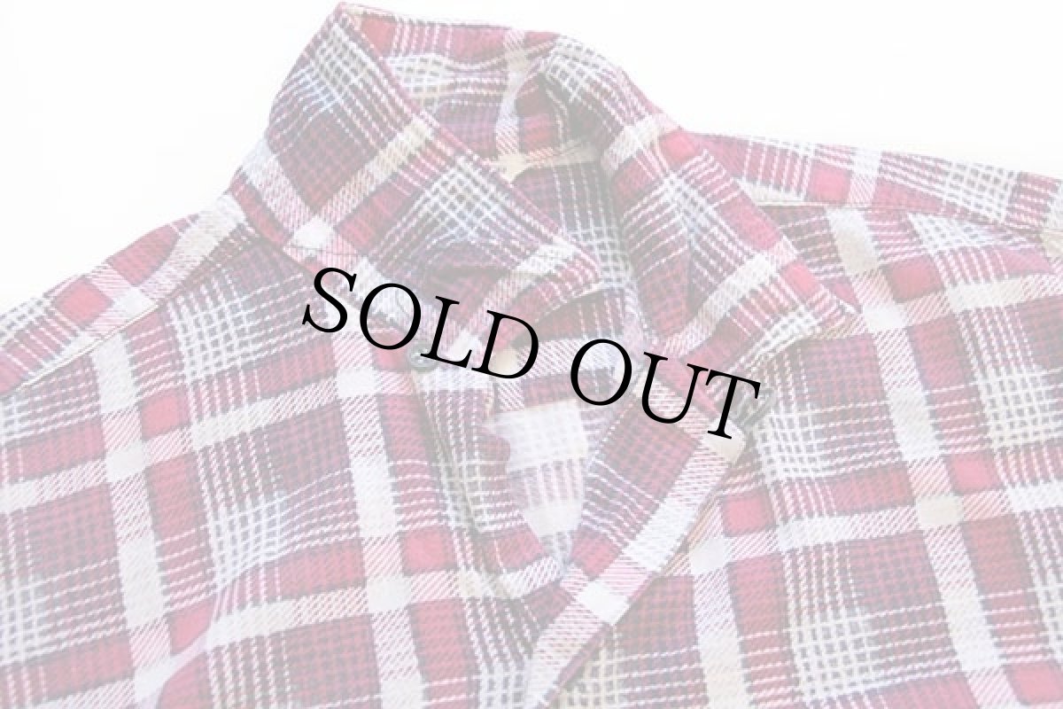 画像3: 60s Lord Lantic チェック コットン プリントネルシャツ M (3)