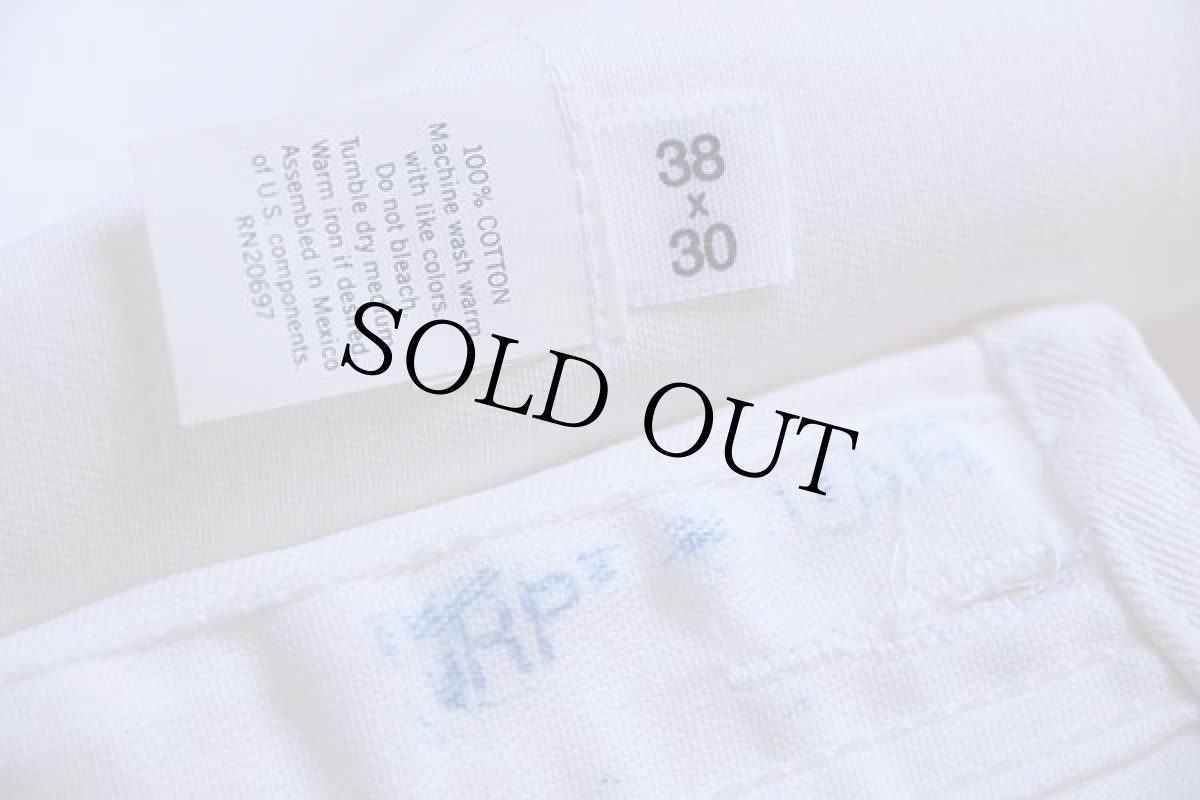 画像5: デッドストック★90s USA製 Dickiesディッキーズ 山ポケ コットン オーバーオール 生成り w38 L30 (5)