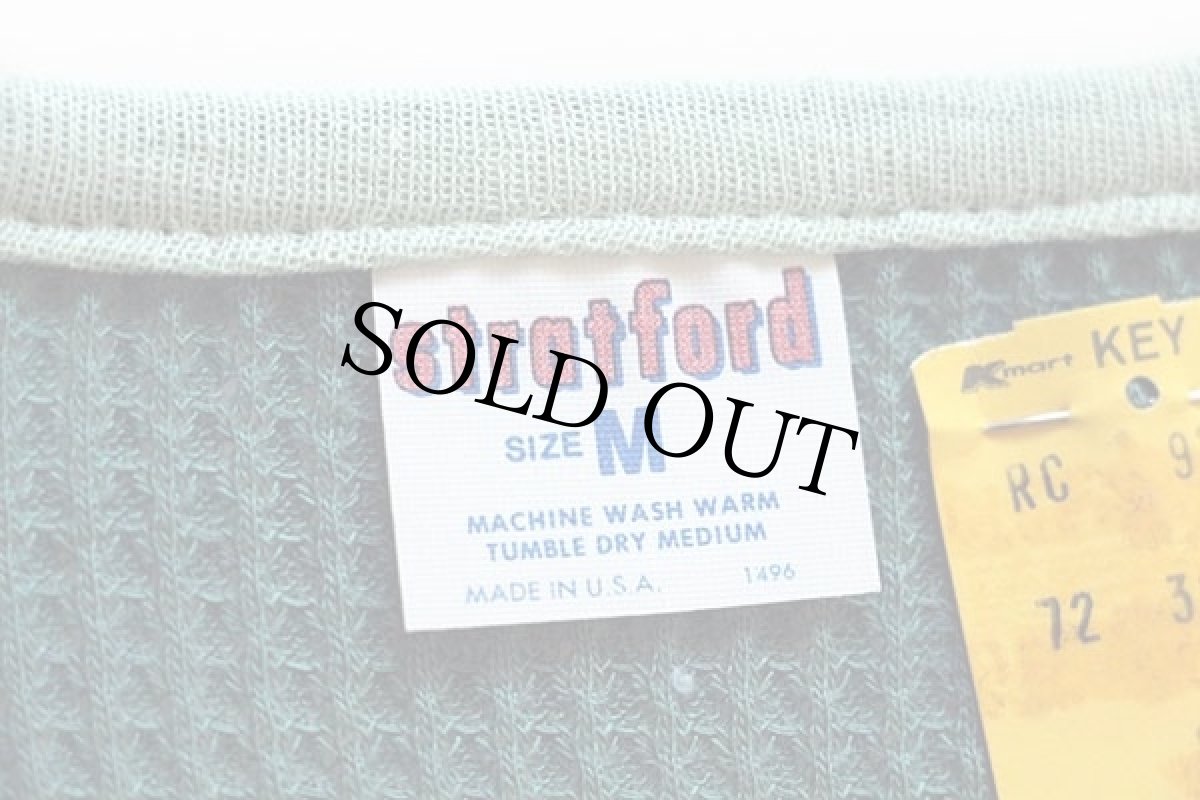 画像5: デッドストック★70s USA製 stratford サーマルシャツ 緑 M (5)