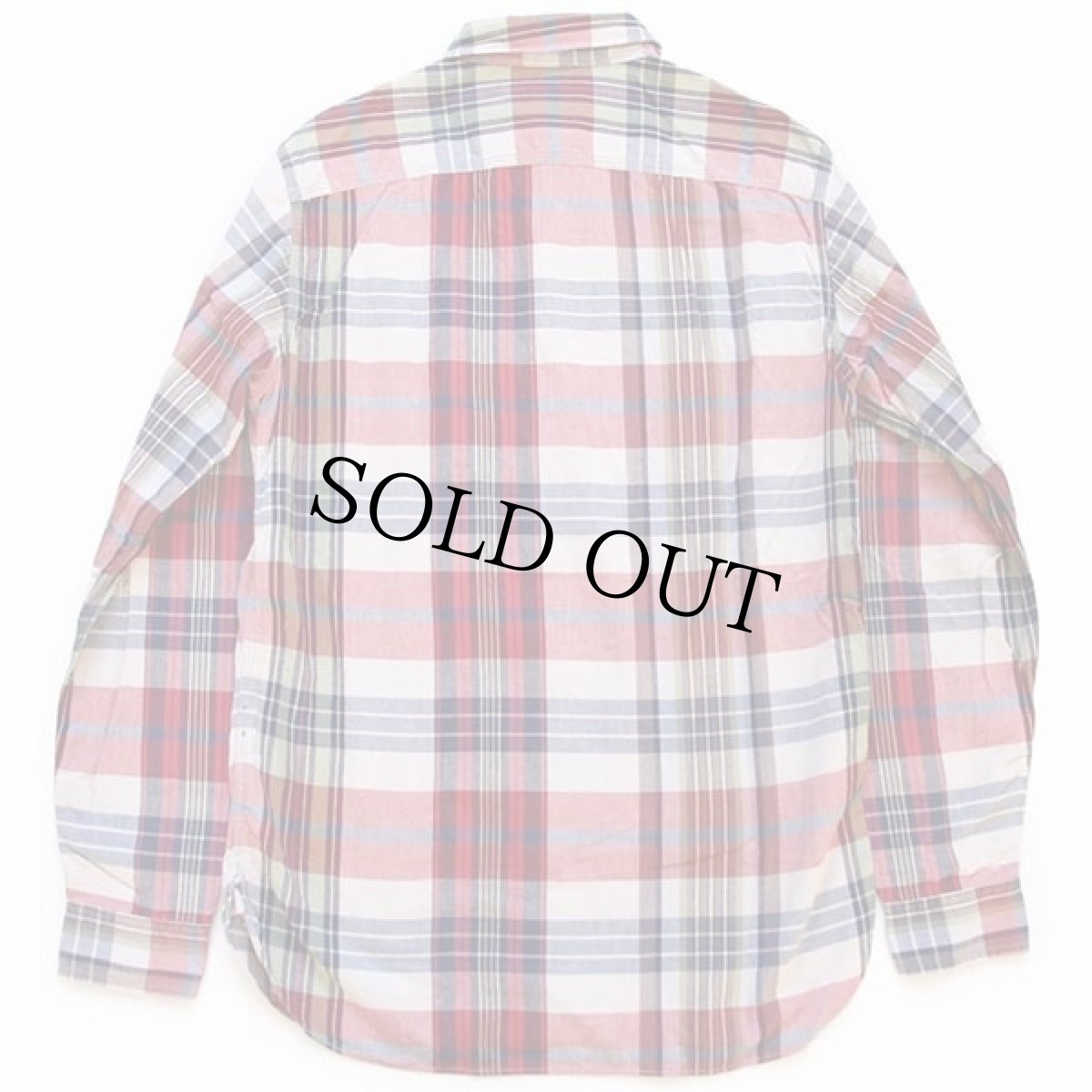 画像2: RRL ダブルアールエル ラルフローレン マドラスチェック マチ付き コットン ワークシャツ S★インド綿 (2)