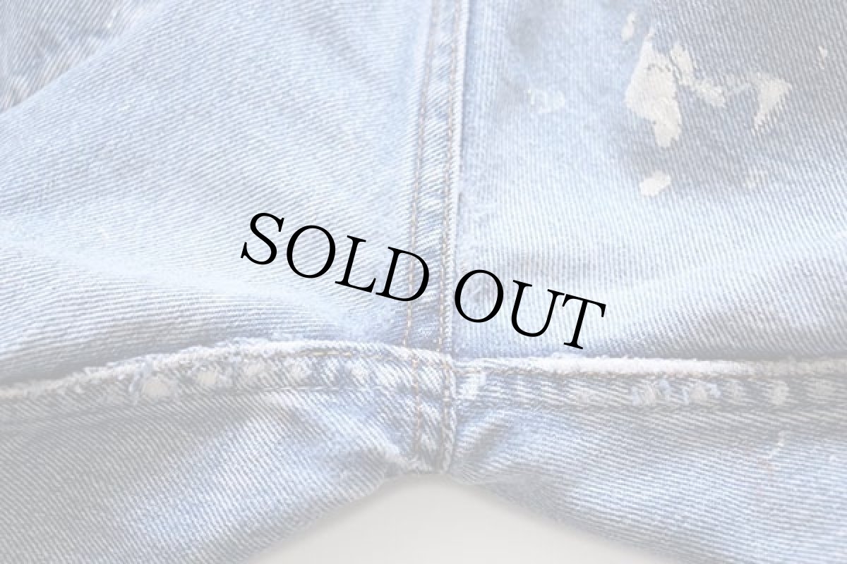 画像9: 00s Levi'sリーバイス 501 パッチ&ペンキ加工 デニムパンツ w32 (9)