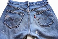 画像4: 00s Levi'sリーバイス 501 パッチ&ペンキ加工 デニムパンツ w32 (4)