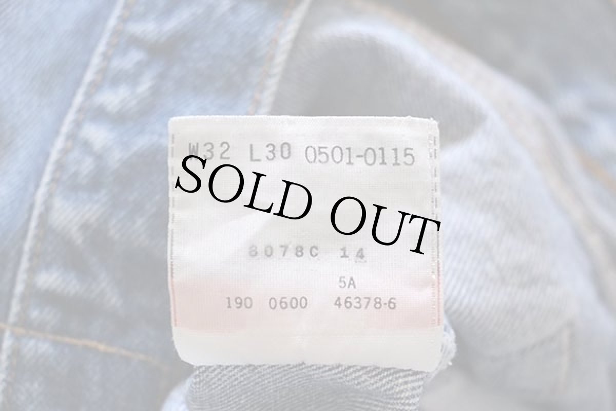 画像5: 00s Levi'sリーバイス 501 パッチ&ペンキ加工 デニムパンツ w32 (5)