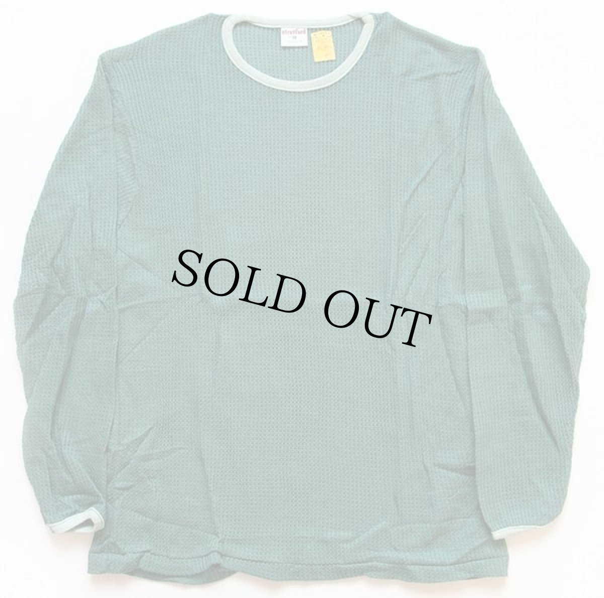 画像3: デッドストック★70s USA製 stratford サーマルシャツ 緑 M (3)