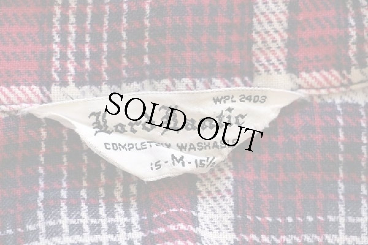 画像4: 60s Lord Lantic チェック コットン プリントネルシャツ M (4)