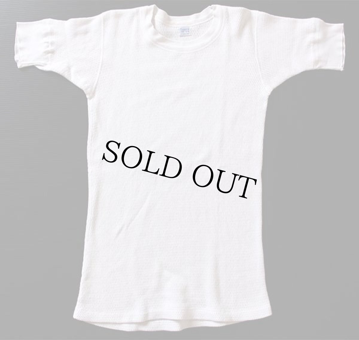 画像2: 60s Sears コットン 半袖サーマルシャツ ナチュラル L (2)