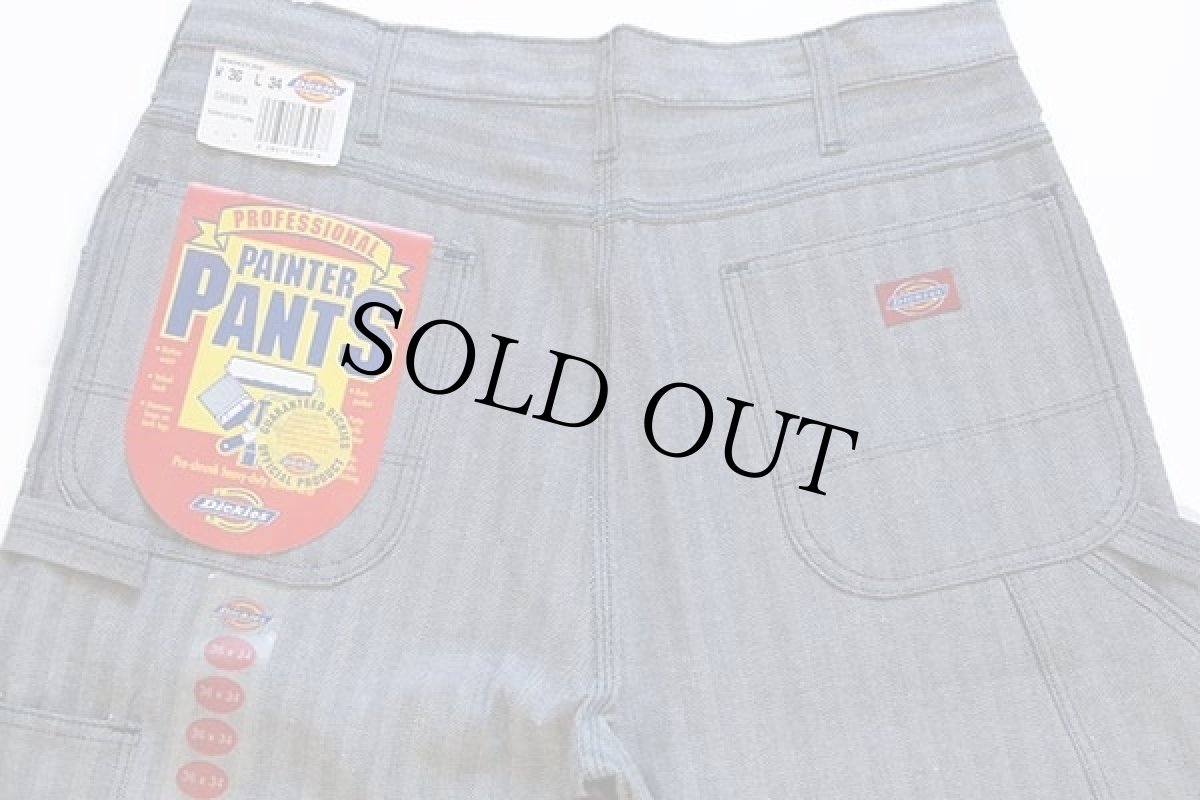 画像5: デッドストック★90s USA製 Dickiesディッキーズ HBT ヘリンボーンツイル ペインターパンツ w36 L34 (5)