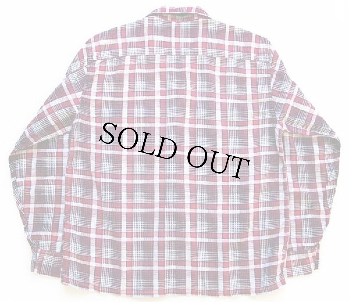 画像2: 60s Lord Lantic チェック コットン プリントネルシャツ M (2)