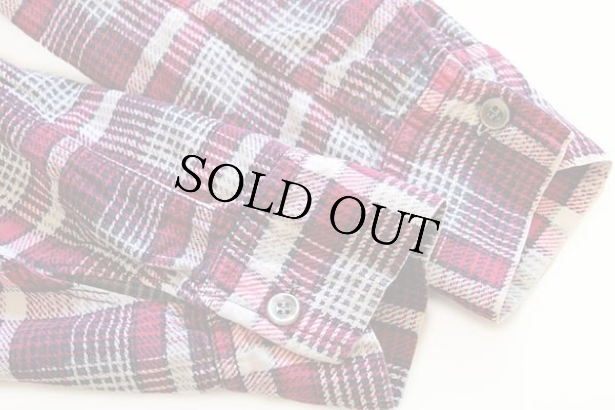 画像6: 60s Lord Lantic チェック コットン プリントネルシャツ M (6)