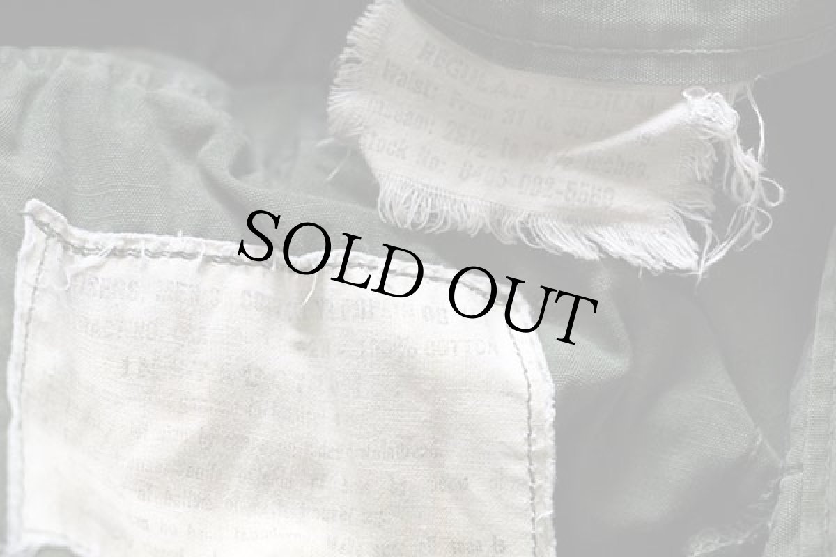 画像5: 60s 米軍 U.S.ARMY ジャングルファティーグパンツ 3rd ノンリップ オリーブグリーン R-M (5)