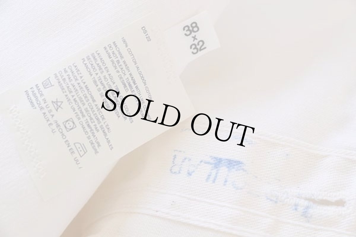 画像5: デッドストック★90s USA製 Dickiesディッキーズ 山ポケ コットン オーバーオール 生成り W38 L32★E (5)