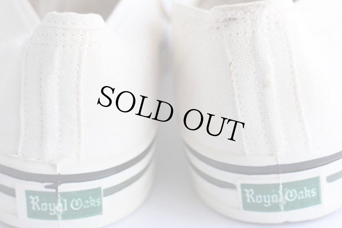 画像6: デッドストック★70s Royal Oaks キャンバス スニーカー ローカット 生成り 11 (6)