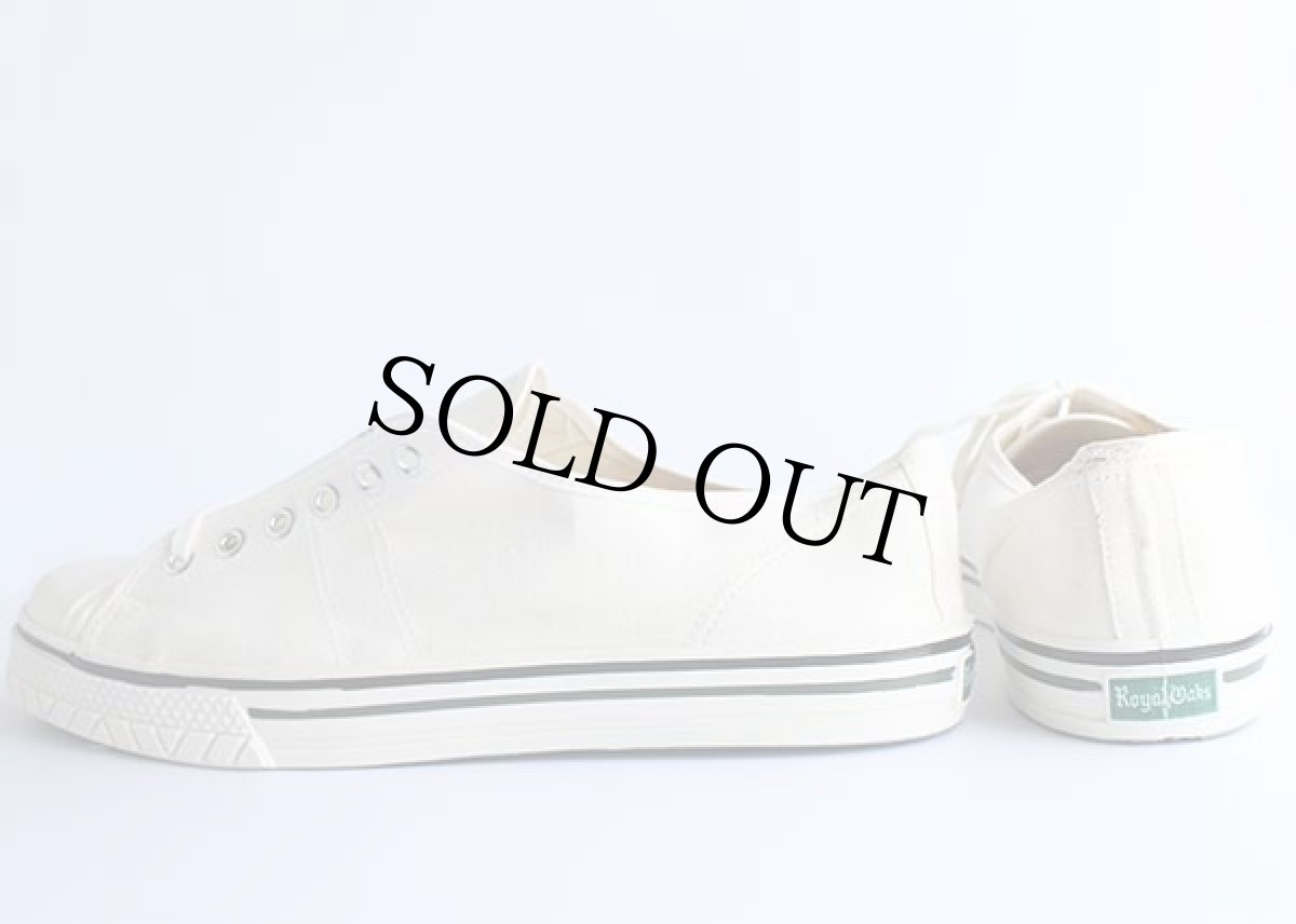 画像2: デッドストック★70s Royal Oaks キャンバス スニーカー ローカット 生成り 11 (2)