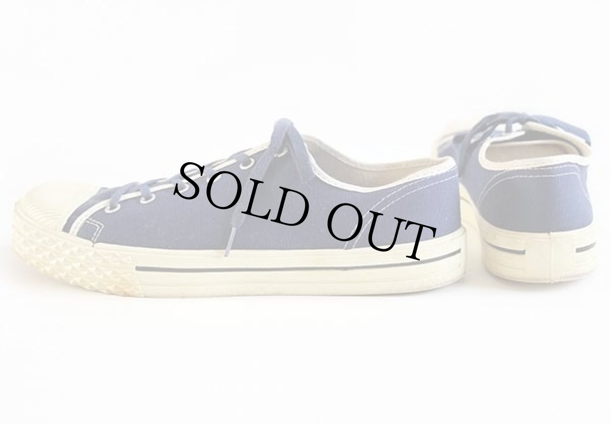 画像2: 70s USA製 UNKNOWN キャンバス スニーカー ローカット 紺 9 (2)