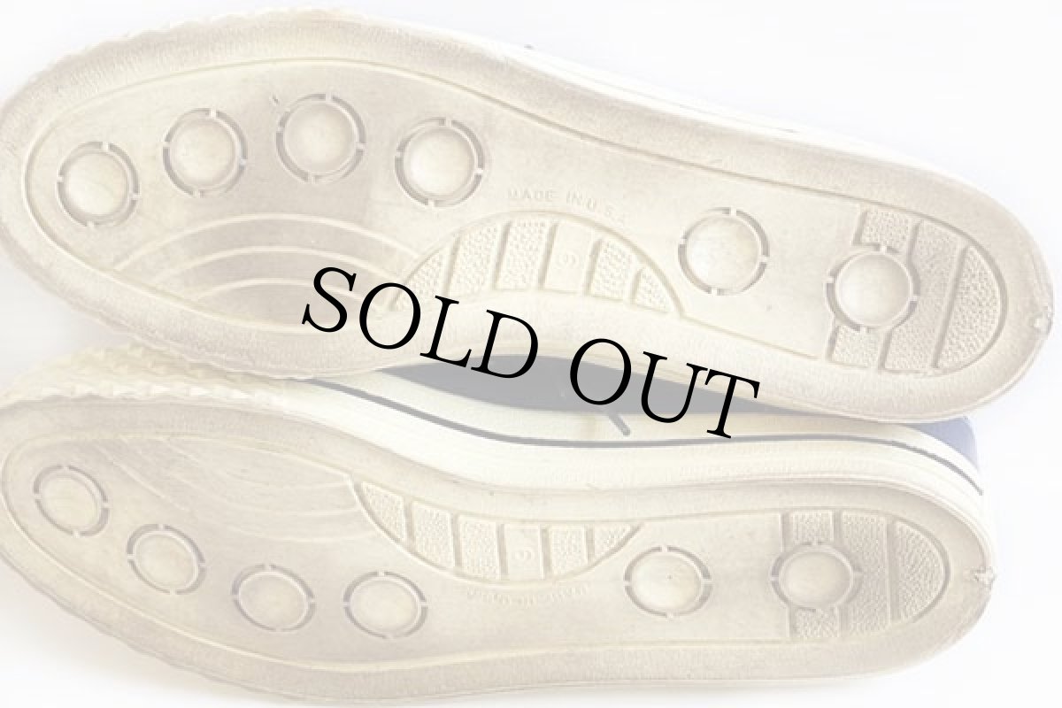 画像4: 70s USA製 UNKNOWN キャンバス スニーカー ローカット 紺 9 (4)