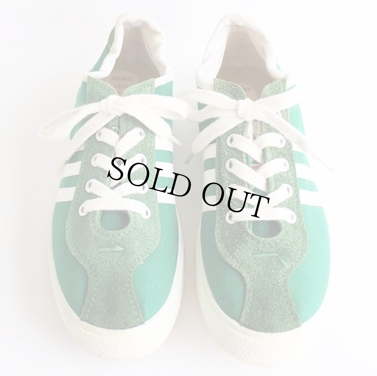 画像3: 70s USA製 LACROSSE キャンバス スニーカー ローカット 緑×白 5.5 (3)