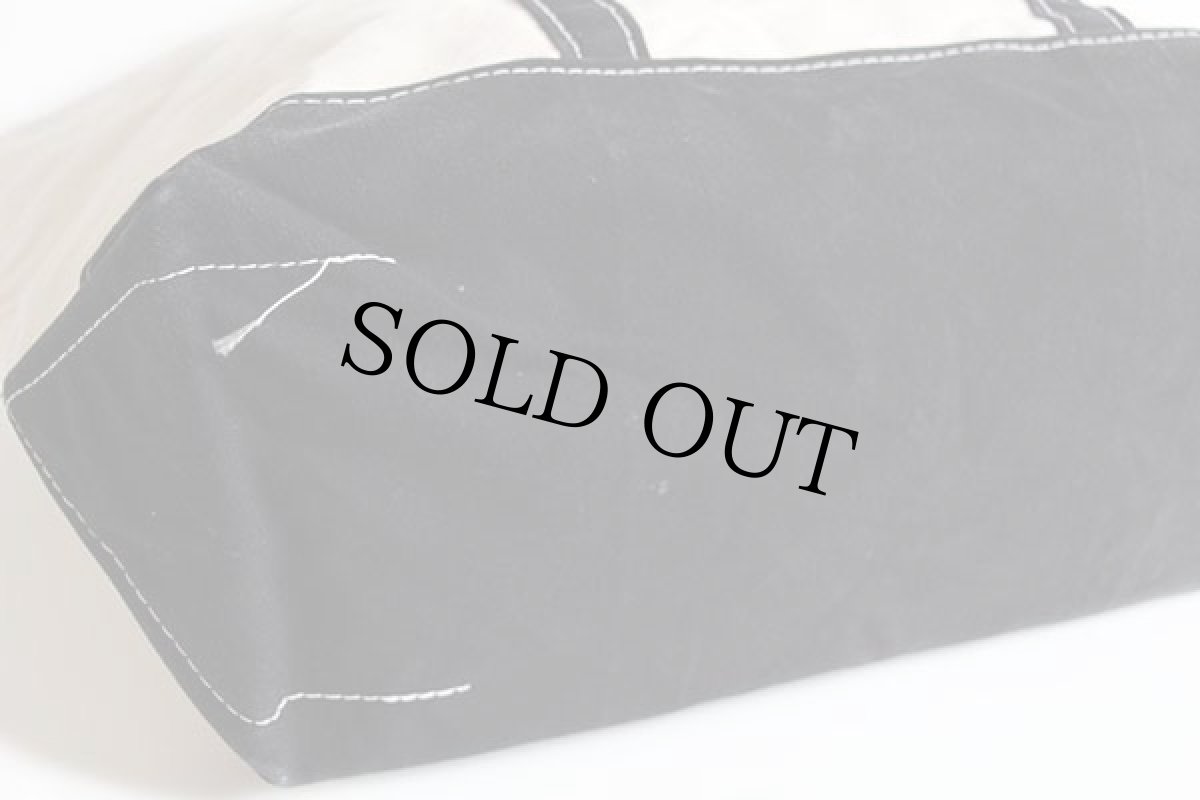 画像3: L.L.Bean BOAT AND TOTE ロングハンドル キャンバス トートバッグ ジップトップ 黒 L★ラージ (3)