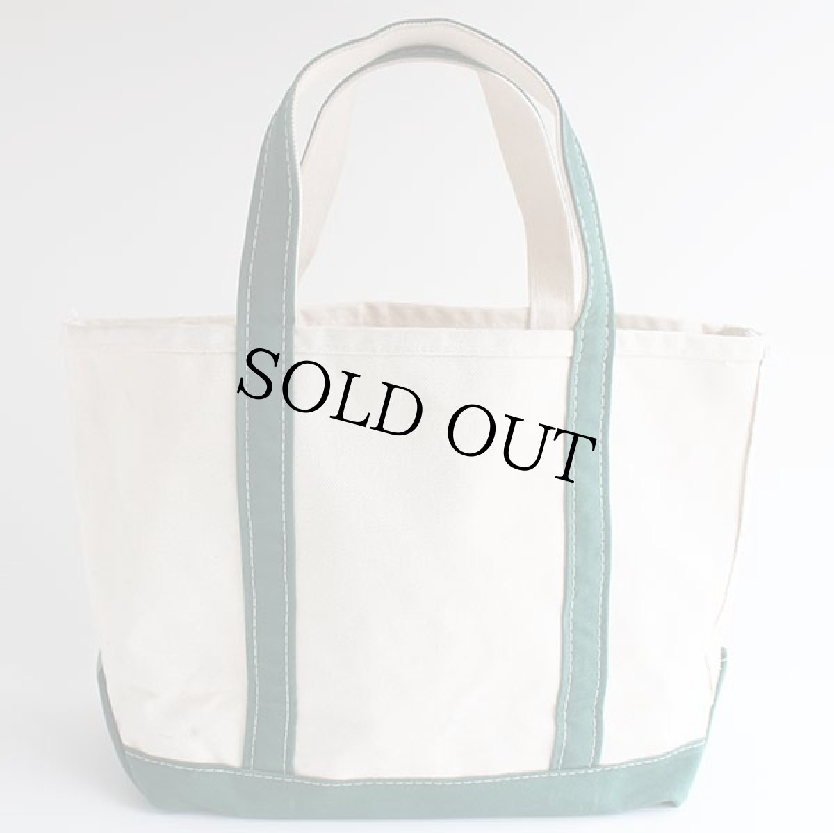 画像2: USA製 L.L.Bean BOAT AND TOTE キャンバス トートバッグ 緑 M★ミディアム (2)