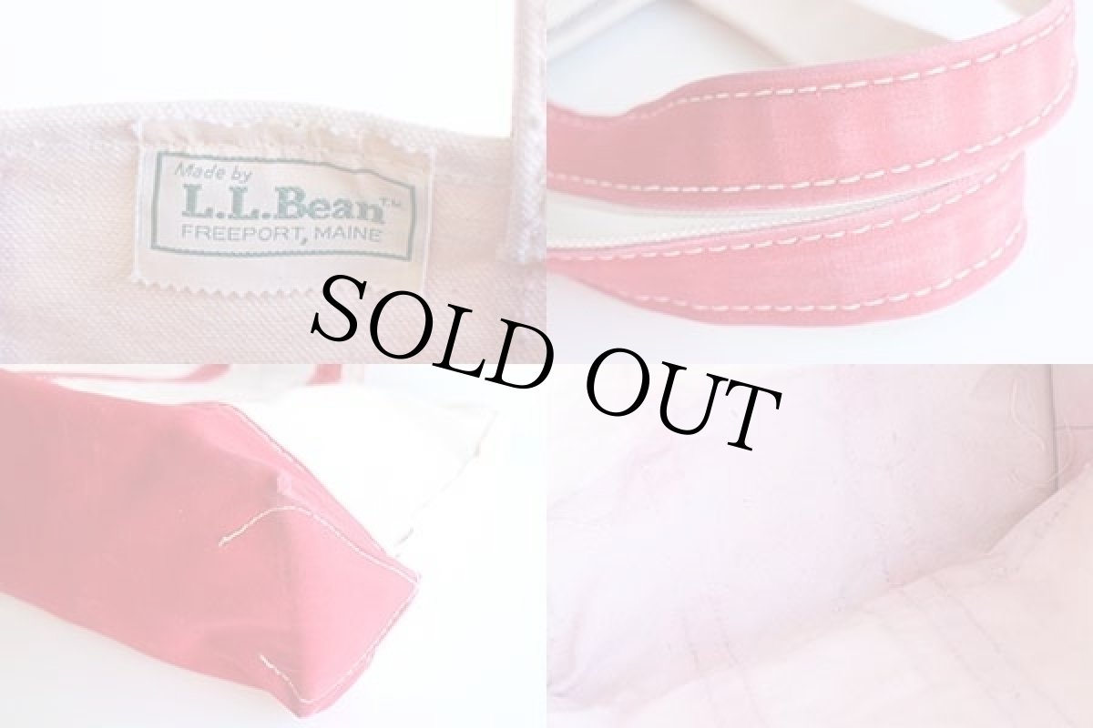 画像4: 70s L.L.Bean BOAT AND TOTE 耳付き キャンバス トートバッグ 赤 M★ミディアム (4)