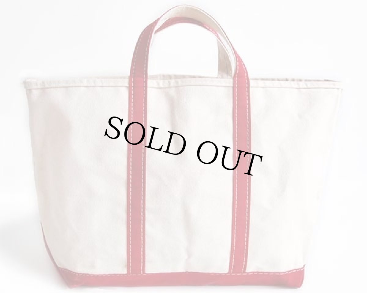 画像2: 80s L.L.Bean BOAT AND TOTE 耳付き キャンバス トートバッグ 赤 L★ラージ (2)