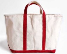 画像2: 80s L.L.Bean BOAT AND TOTE 耳付き キャンバス トートバッグ 赤 L★ラージ (2)