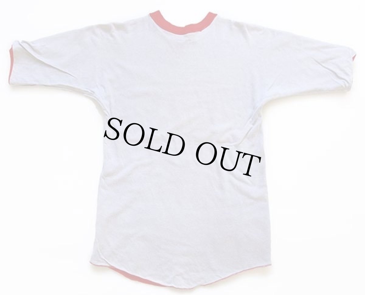 画像4: 70s USA製 RUSSELLラッセル GROVE CITY COLLEGE 四段中抜き コットン リバーシブルTシャツ 赤×ライトグレー (4)