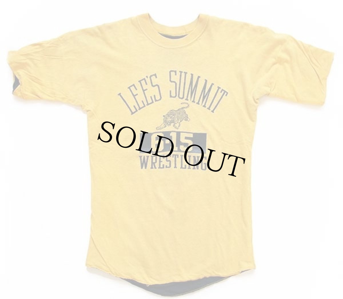 画像3: 90s USA製 RUSSELLラッセル LEE'S SUMMIT WRESTLING タイガー 四段中抜き コットン リバーシブルTシャツ 黒×黄 M (3)