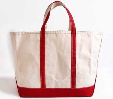 画像2: USA製 L.L.Bean BOAT AND TOTE Muellner刺繍 キャンバス トートバッグ 赤 XL★エクストララージ (2)