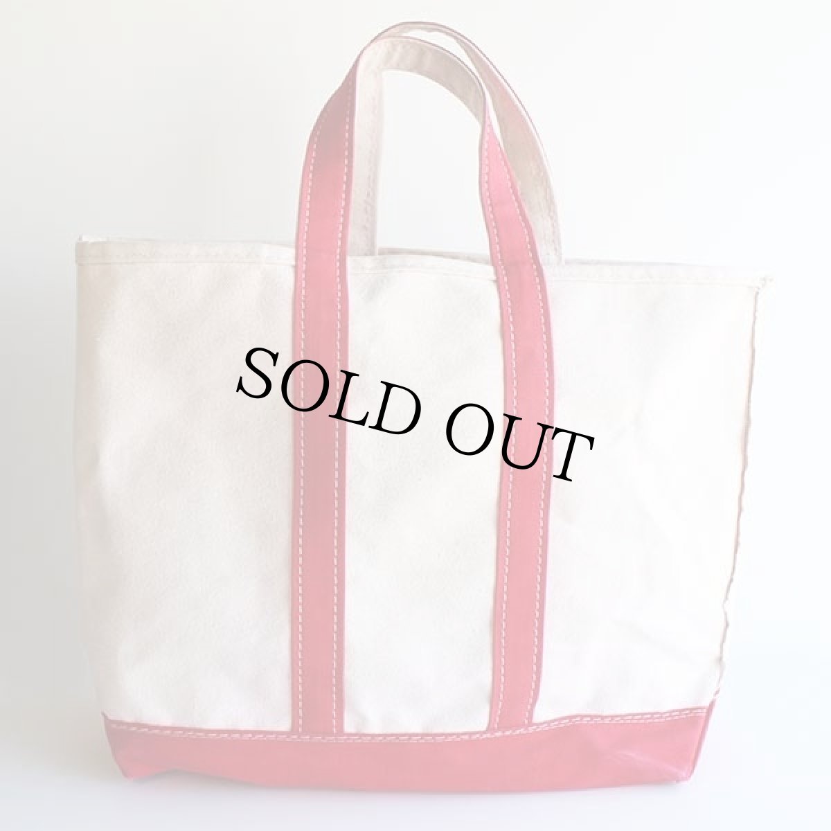 画像2: 70s L.L.Bean BOAT AND TOTE 耳付き キャンバス トートバッグ 赤 M★ミディアム (2)