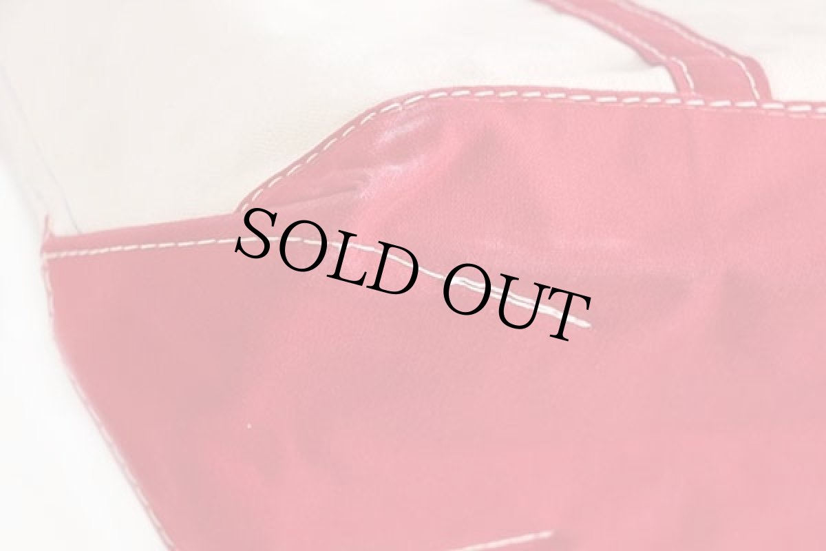 画像5: 80s L.L.Bean BOAT AND TOTE 耳付き キャンバス トートバッグ 赤 L★ラージ (5)