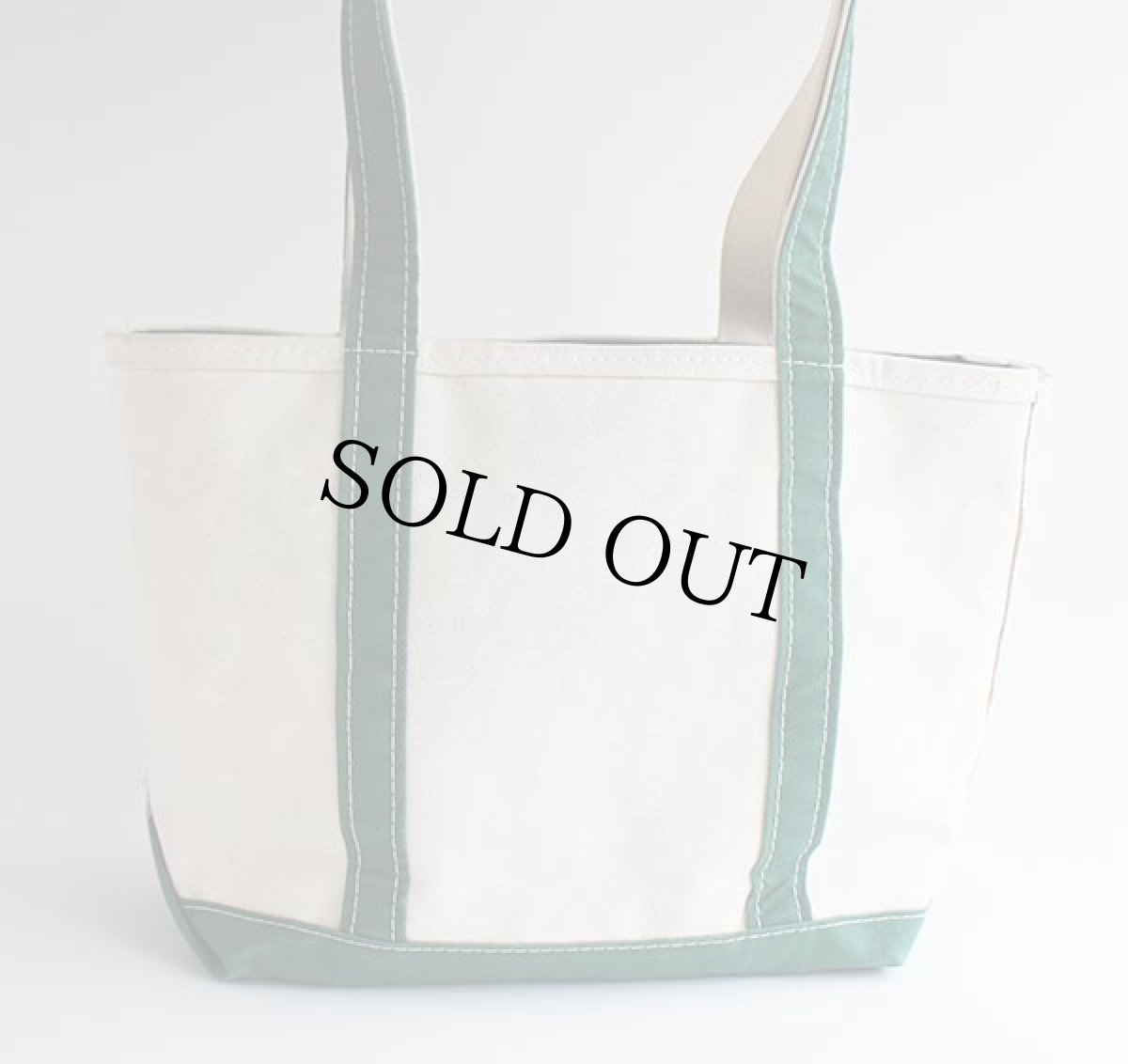 画像2: USA製 L.L.Bean BOAT AND TOTE GUSTAFSON LUEK刺繍 ロングハンドル キャンバス トートバッグ ジップトップ 緑 M★ミディアム (2)