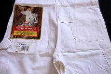 画像4: デッドストック★90s USA製 Dickiesディッキーズ 山ポケ コットン オーバーオール 生成り w38 L32★G (4)